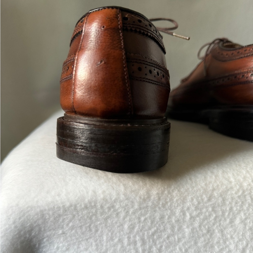 Men’s Brown Leather Vintage Oxford Shoes. - Picture 15 of 16
